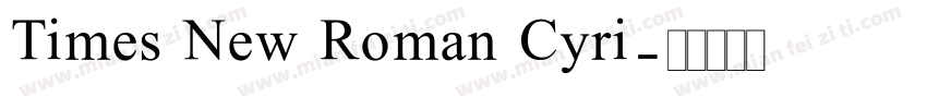 Times New Roman Cyri字体转换